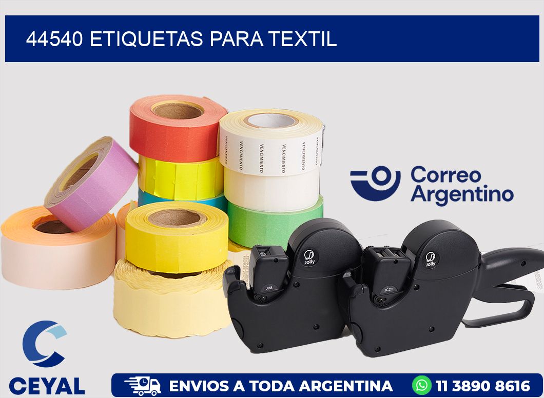 44540 etiquetas para textil