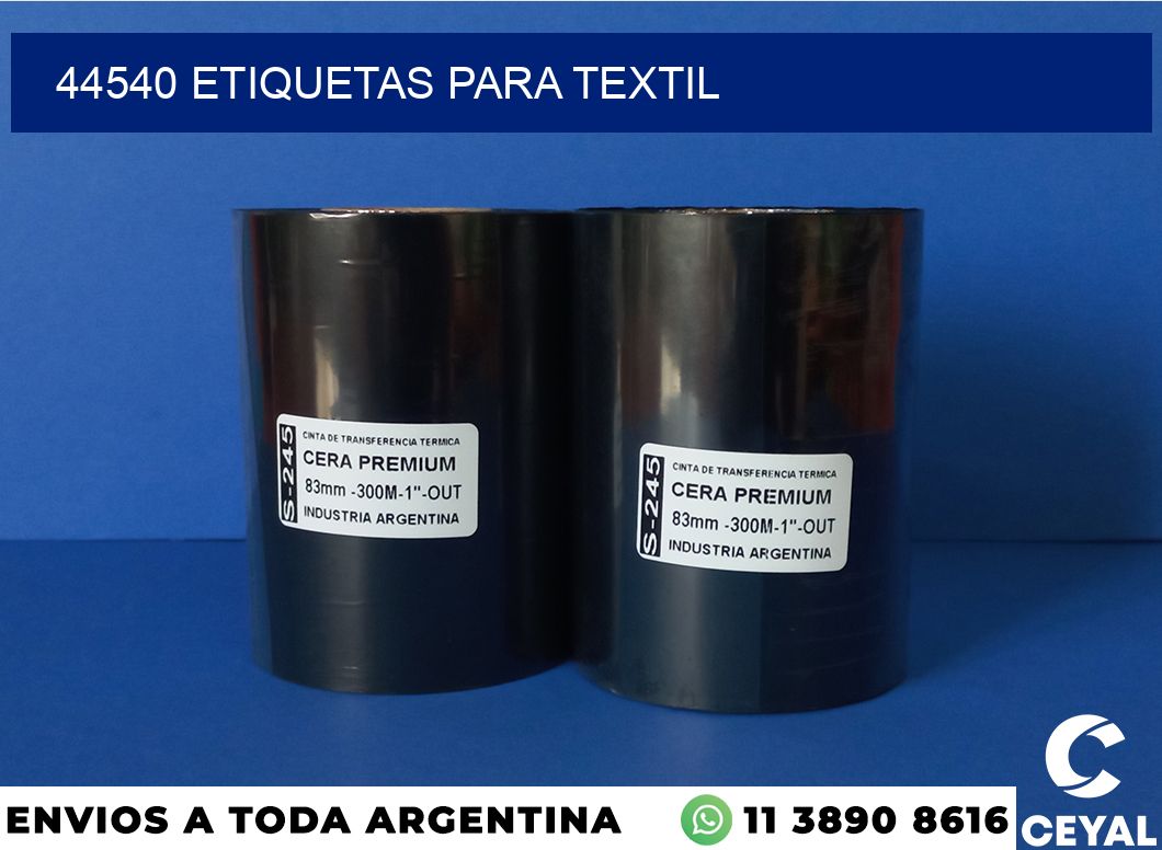 44540 etiquetas para textil