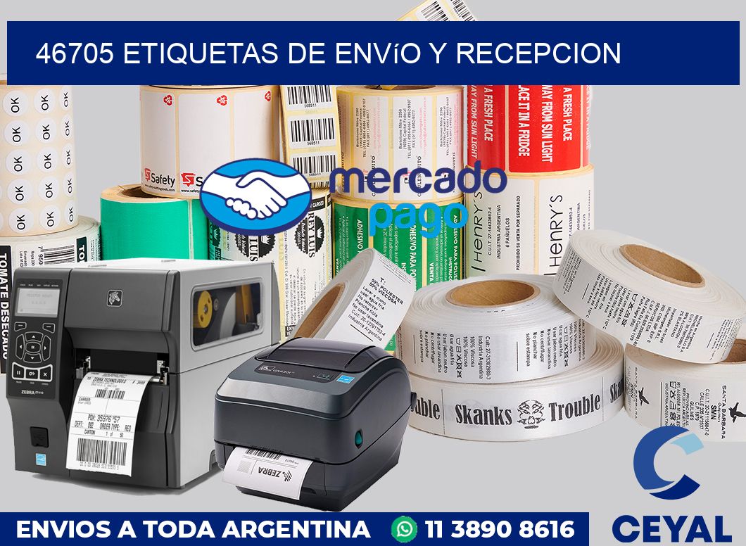 46705 Etiquetas de envío y recepcion
