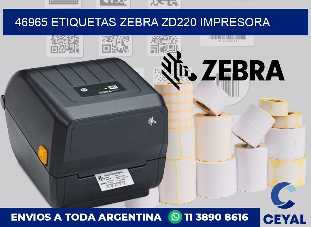 46965 etiquetas Zebra zd220 impresora