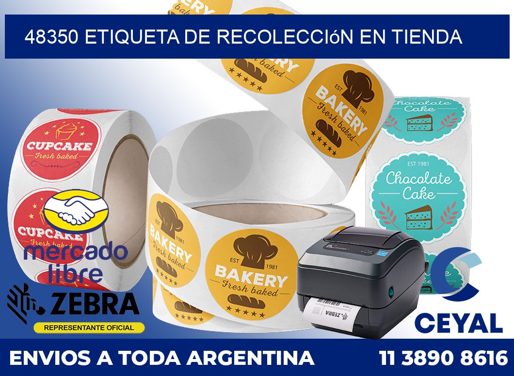 48350 Etiqueta de recolección en tienda