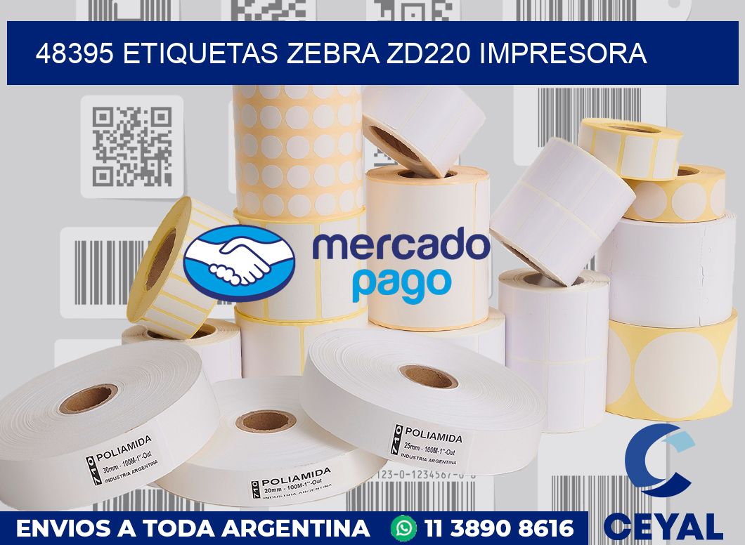 48395 etiquetas Zebra zd220 impresora
