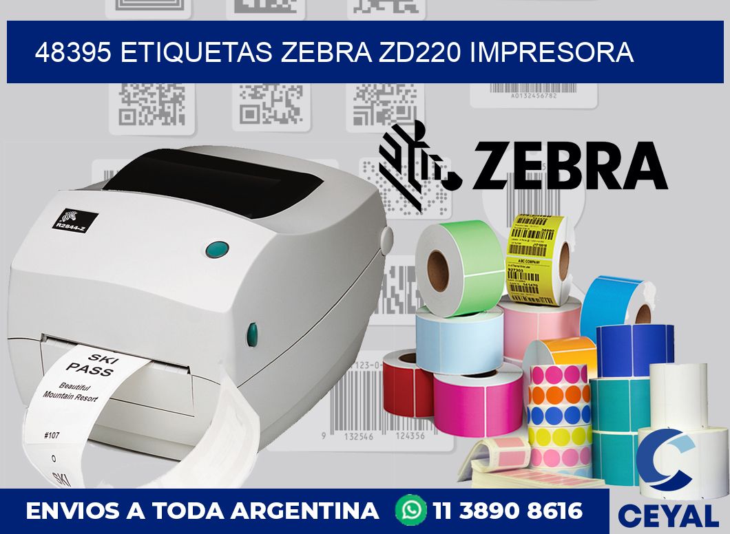 48395 etiquetas Zebra zd220 impresora