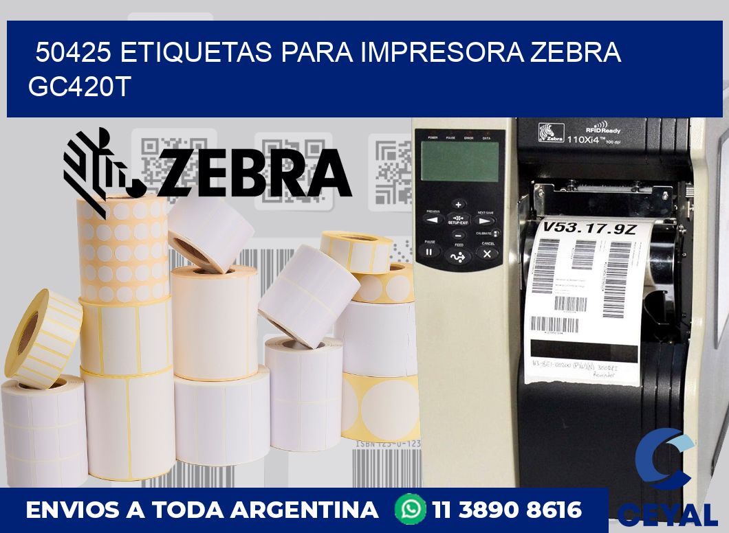 50425 etiquetas para impresora zebra GC420T