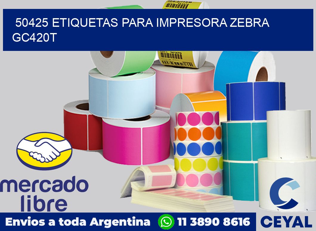 50425 etiquetas para impresora zebra GC420T