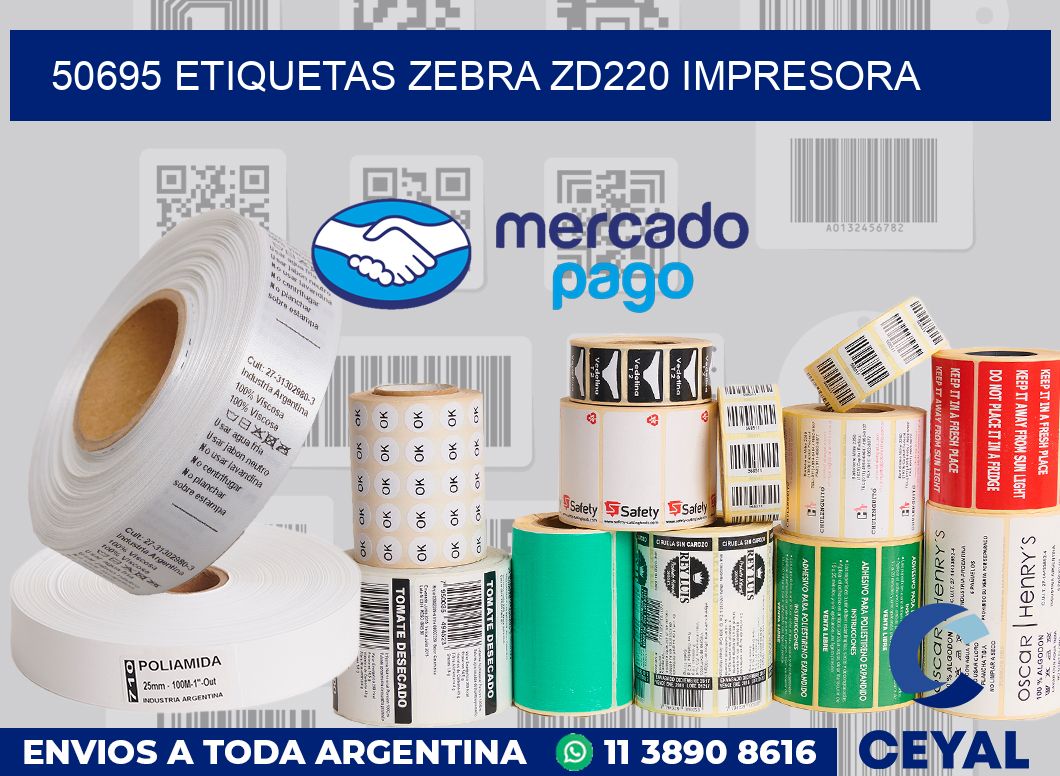 50695 etiquetas Zebra zd220 impresora