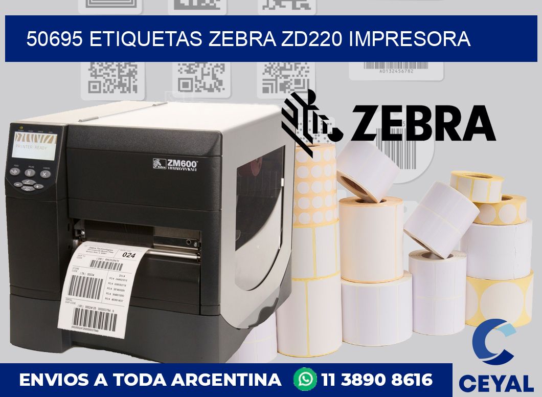 50695 etiquetas Zebra zd220 impresora