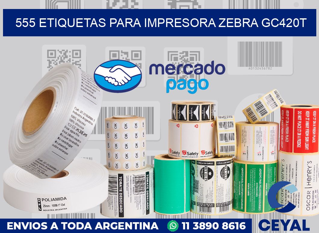555 etiquetas para impresora zebra GC420T