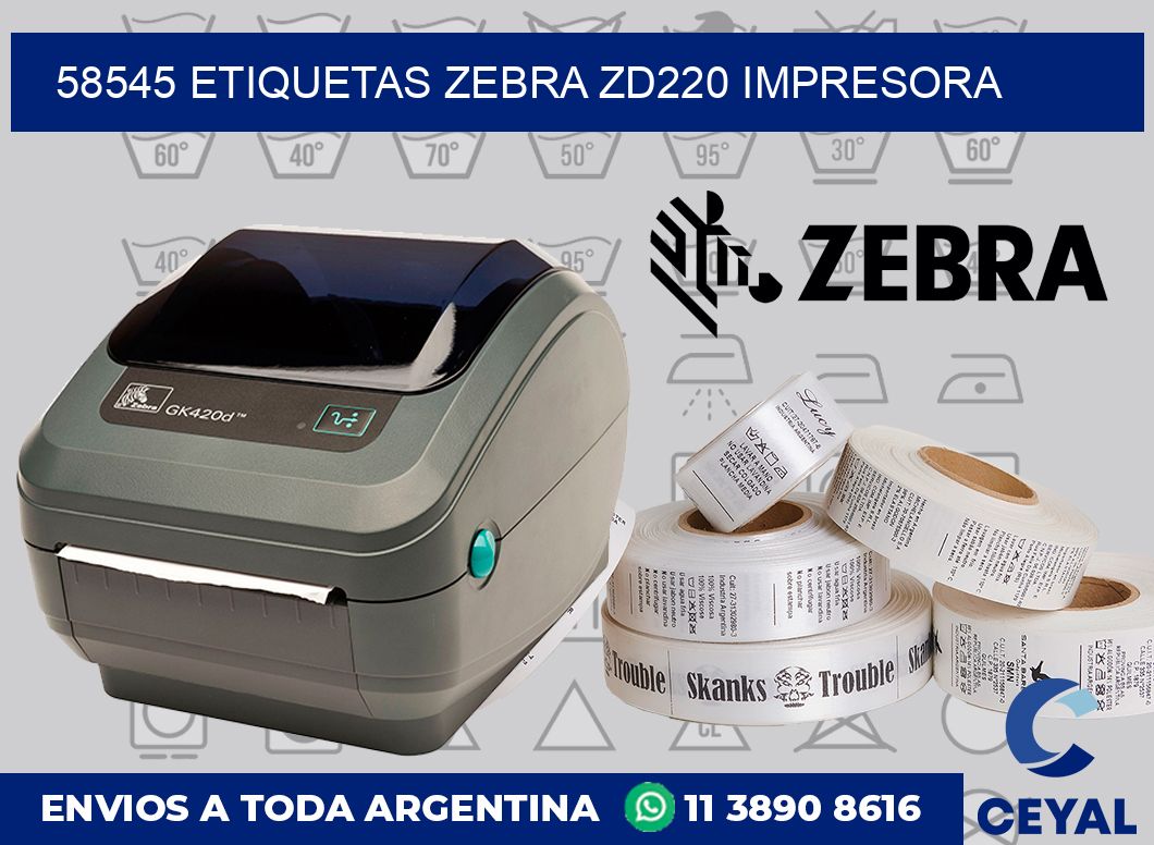 58545 etiquetas Zebra zd220 impresora