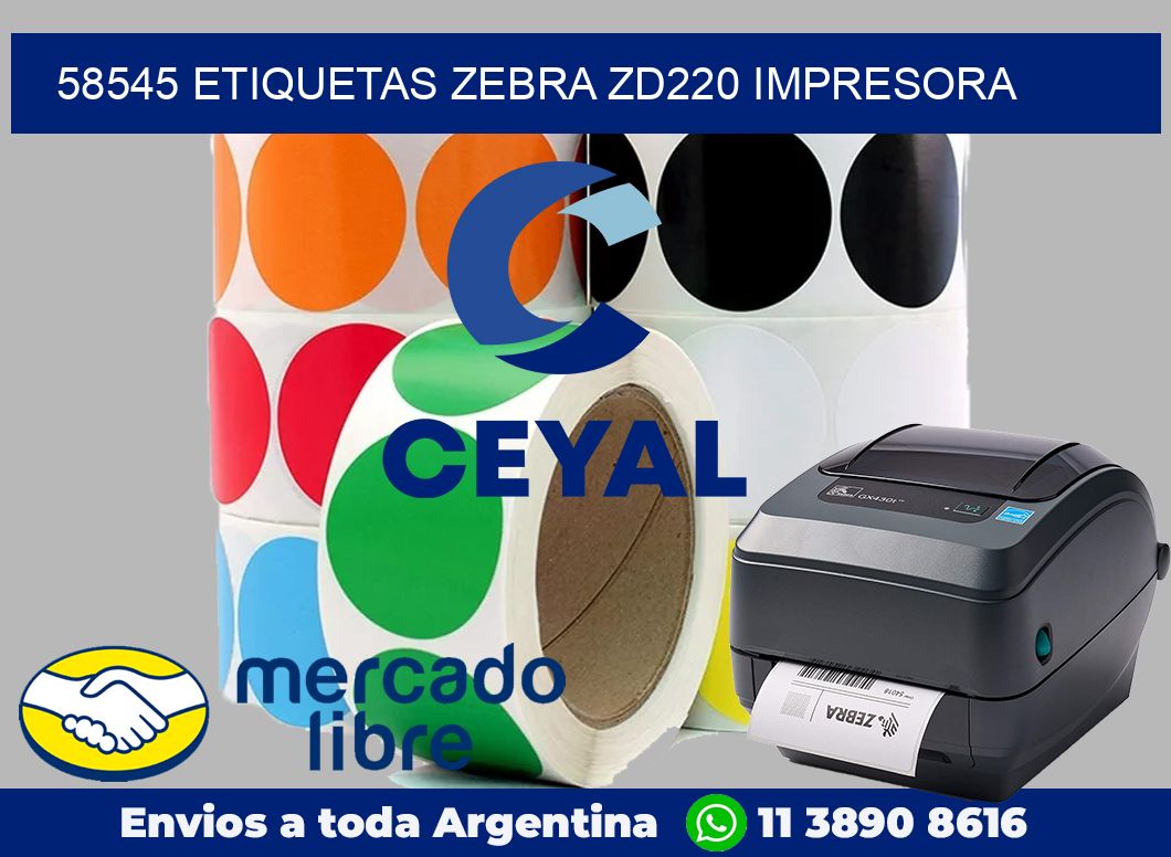 58545 etiquetas Zebra zd220 impresora