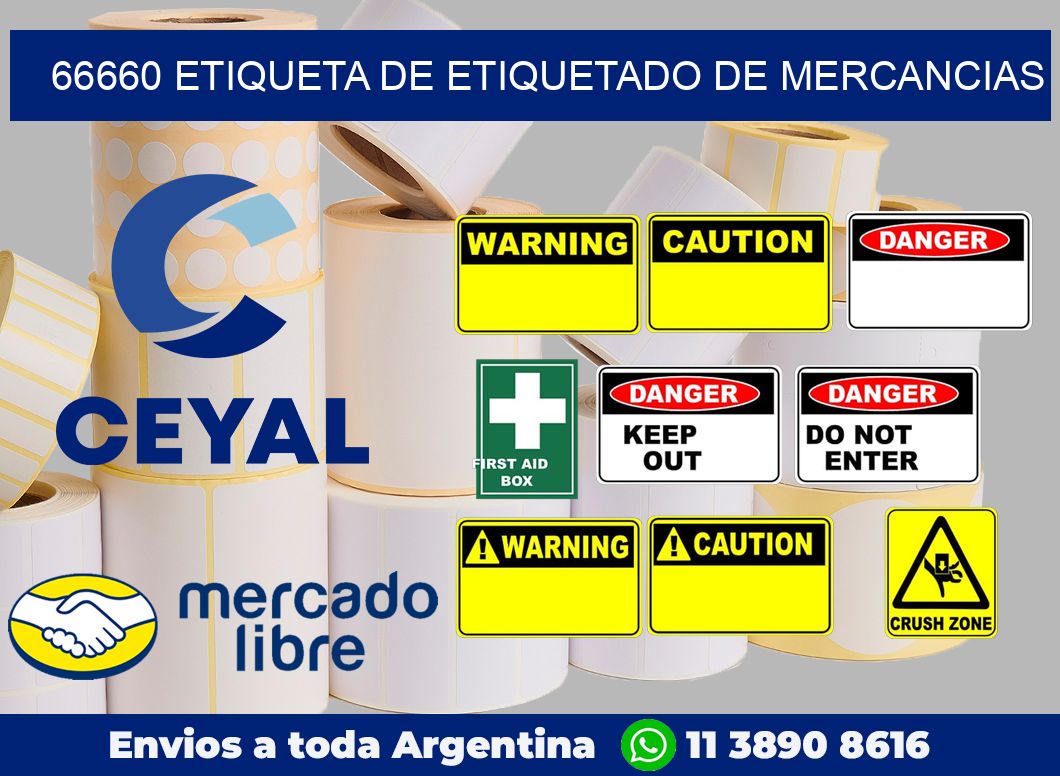 66660 Etiqueta de etiquetado de mercancias