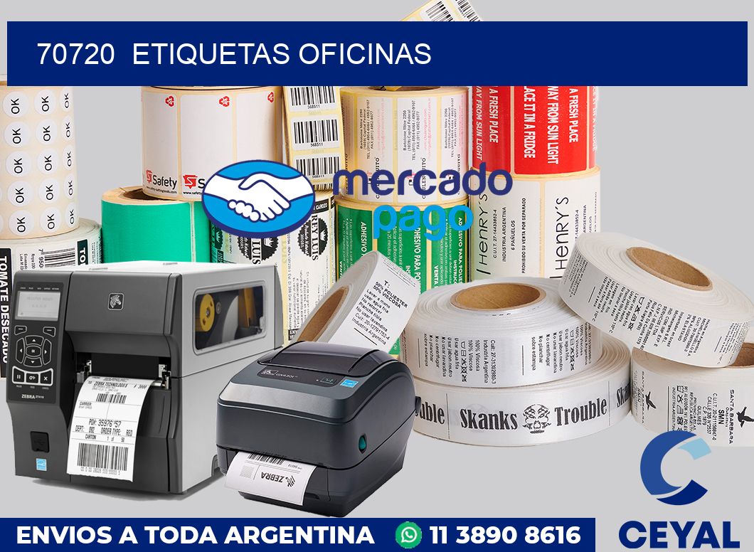 70720  Etiquetas oficinas