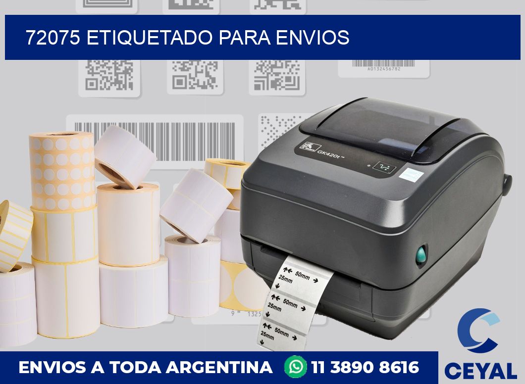 72075 etiquetado para envios