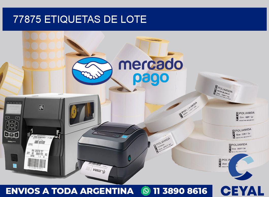77875 Etiquetas de lote