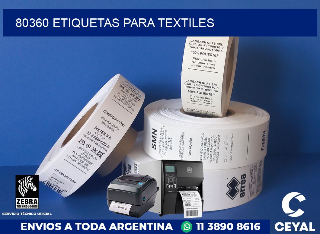 80360 etiquetas para textiles