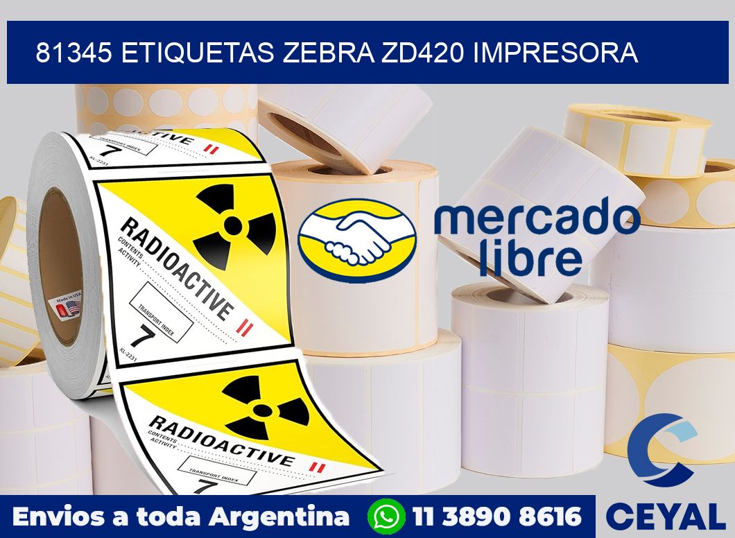 81345 etiquetas Zebra zd420 impresora