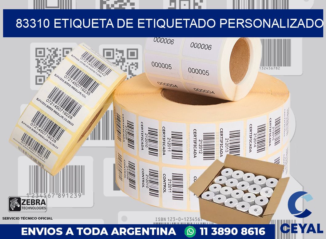 83310 Etiqueta de etiquetado personalizado