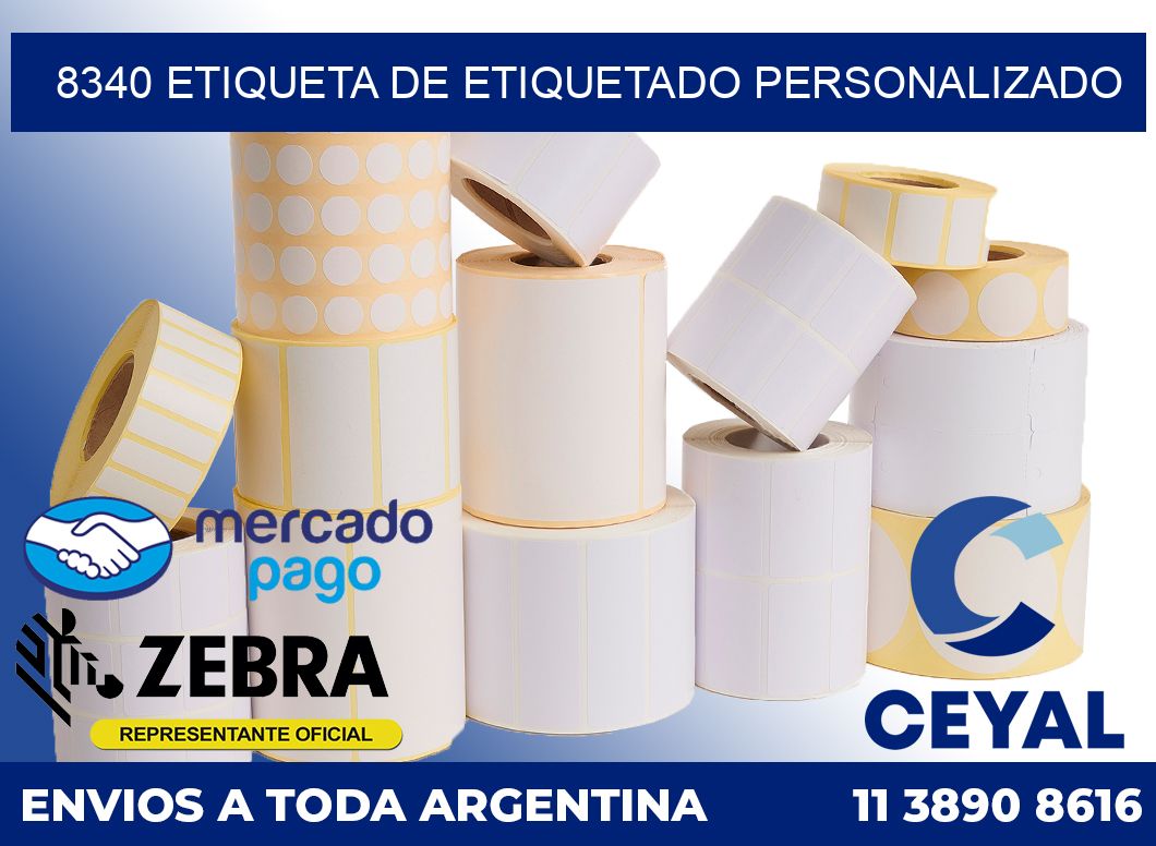 8340 Etiqueta de etiquetado personalizado