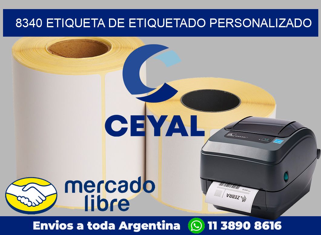 8340 Etiqueta de etiquetado personalizado