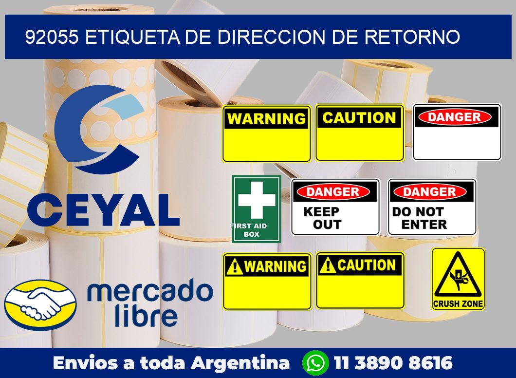 92055 Etiqueta de direccion de retorno