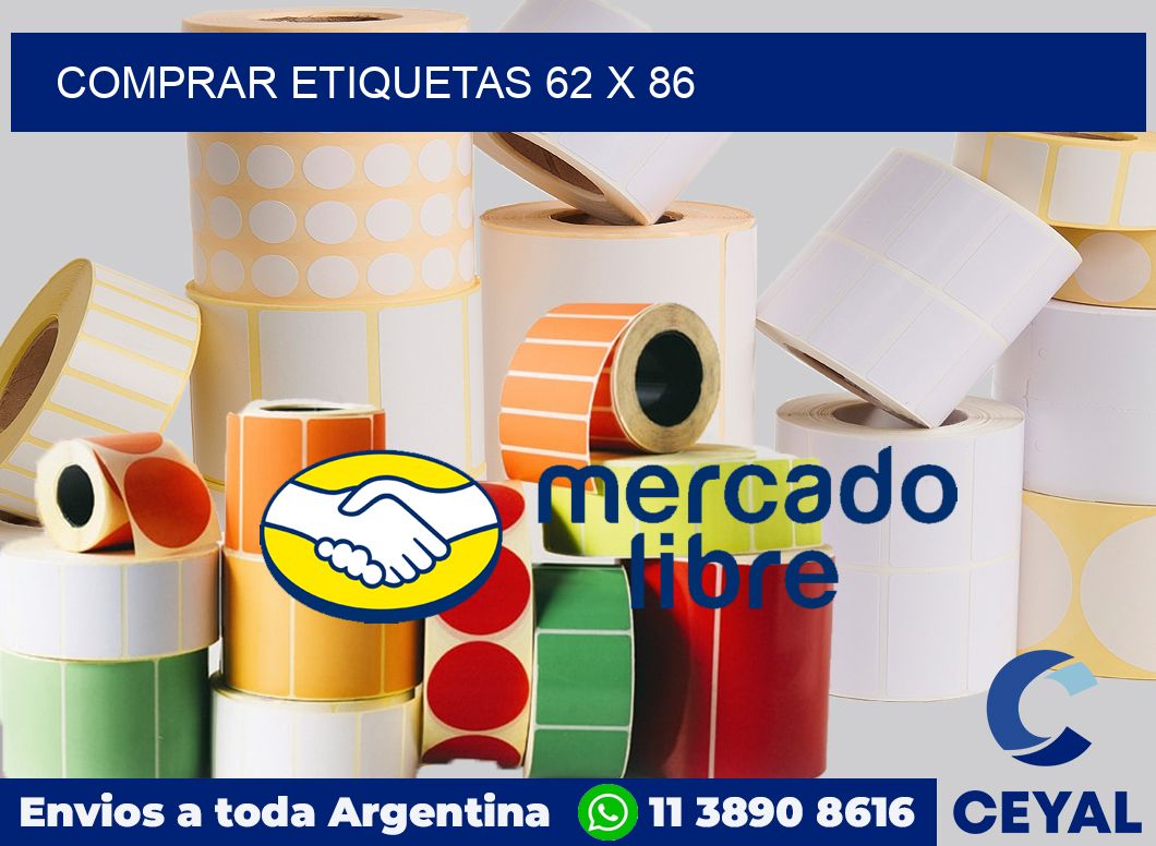 Comprar etiquetas 62 x 86