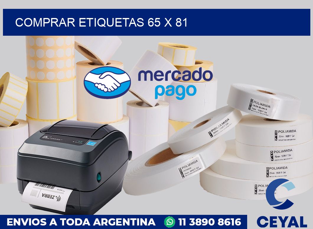Comprar etiquetas 65 x 81