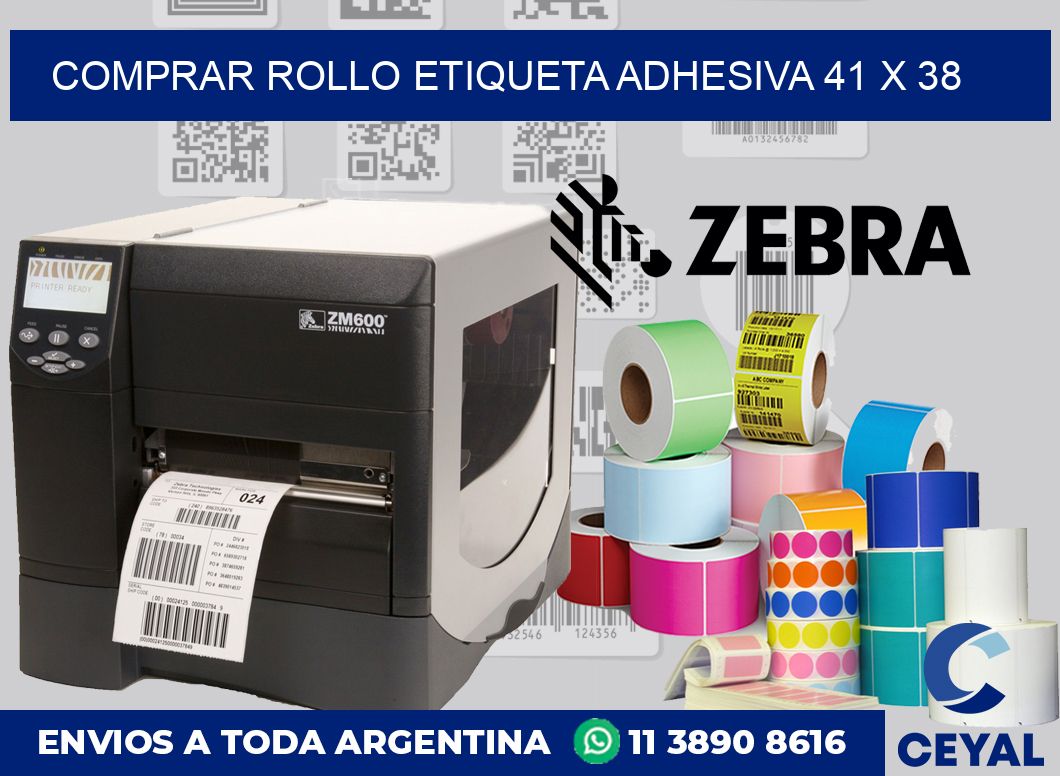 Comprar rollo etiqueta adhesiva 41 x 38
