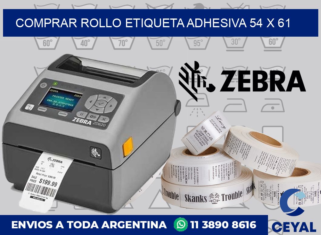 Comprar rollo etiqueta adhesiva 54 x 61