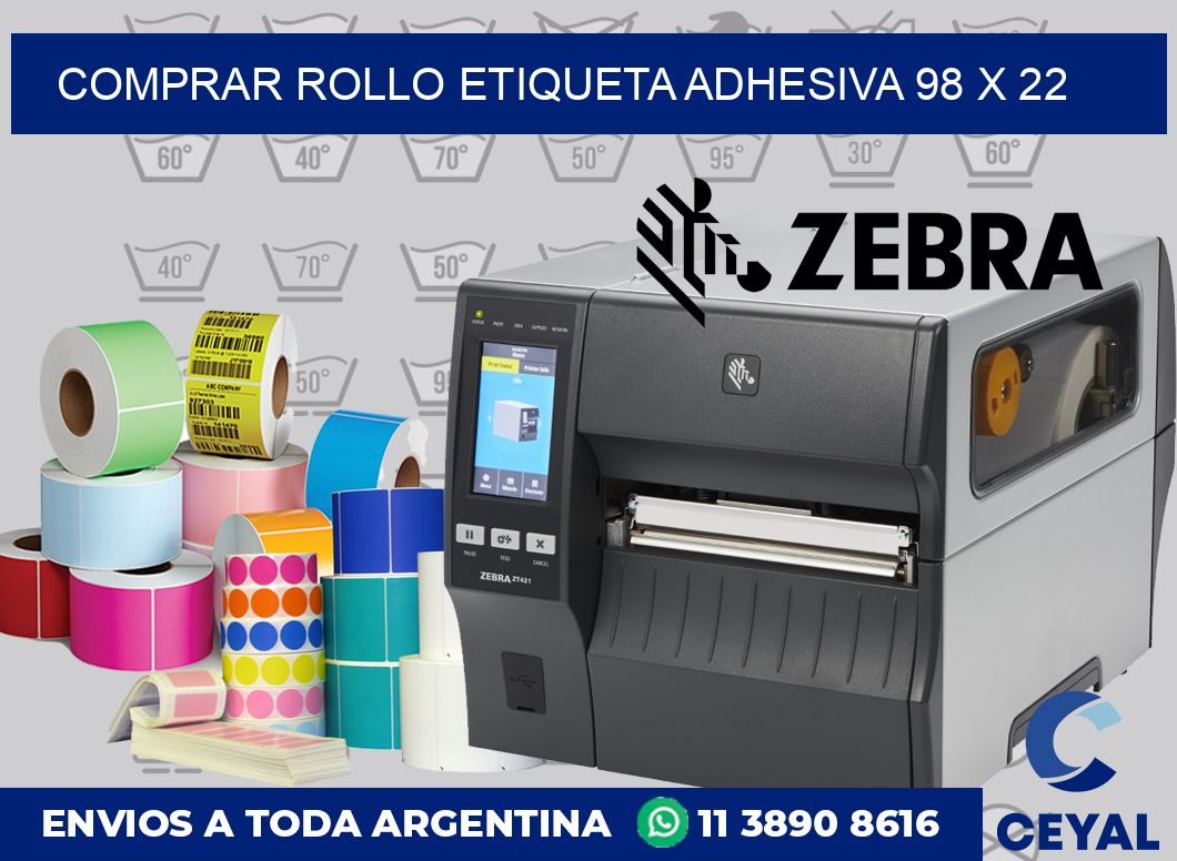 Comprar rollo etiqueta adhesiva 98 x 22