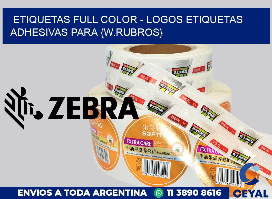 ETIQUETAS FULL COLOR - LOGOS Etiquetas adhesivas para Ceramicos