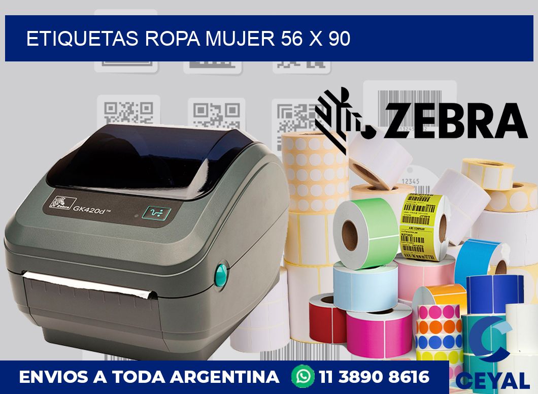 Etiquetas ropa mujer 56 x 90