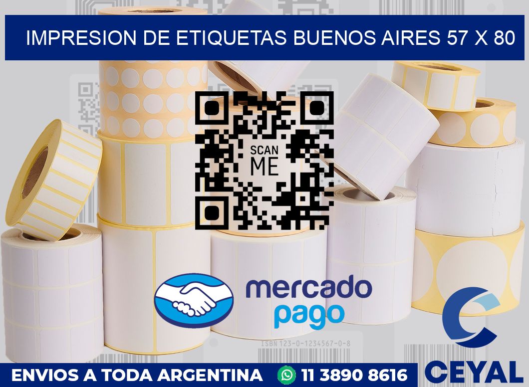 Impresion de etiquetas Buenos Aires 57 x 80
