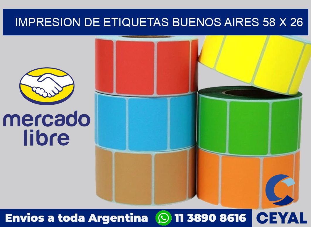 Impresion de etiquetas Buenos Aires 58 x 26