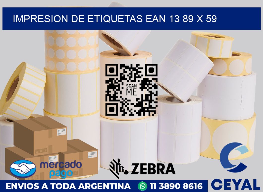 Impresion de etiquetas EAN 13 89 x 59
