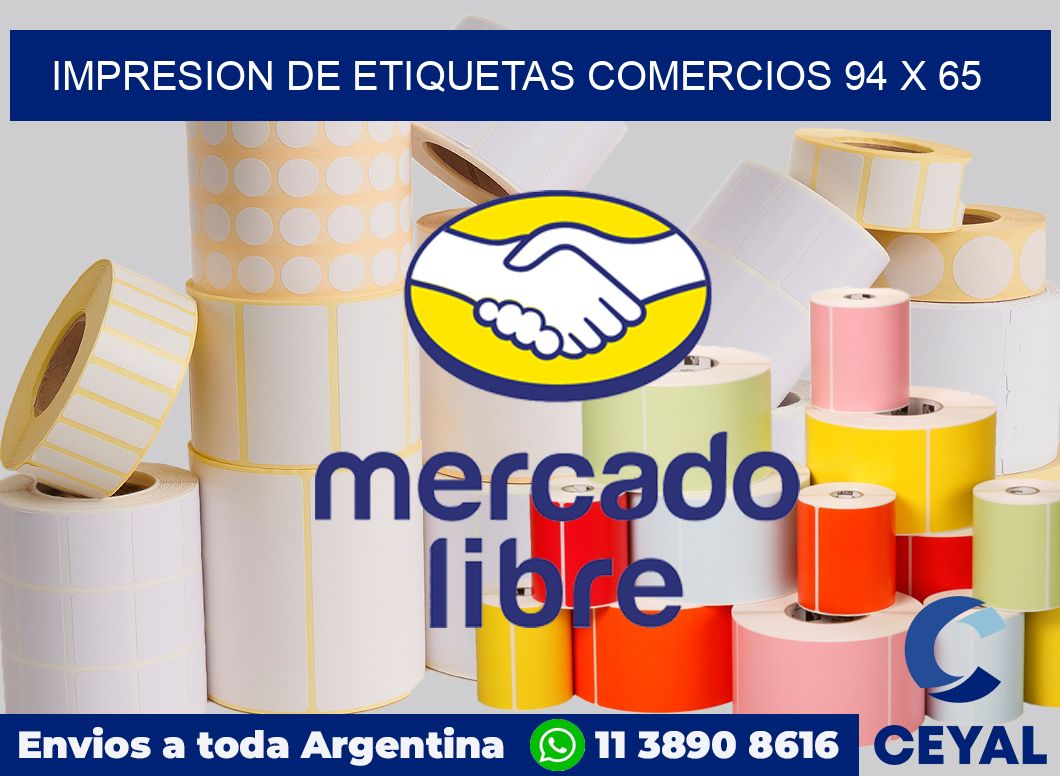 Impresion de etiquetas comercios 94 x 65