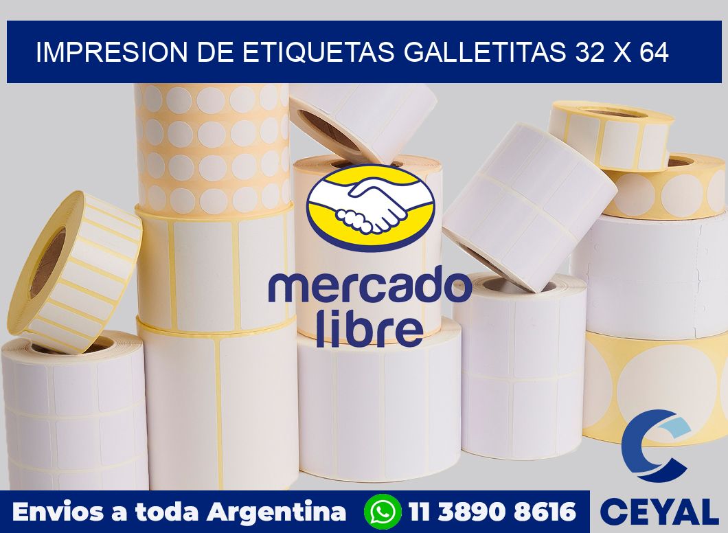 Impresion de etiquetas galletitas 32 x 64