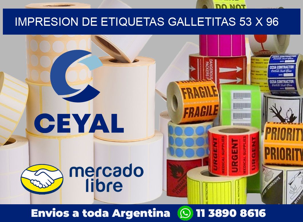 Impresion de etiquetas galletitas 53 x 96