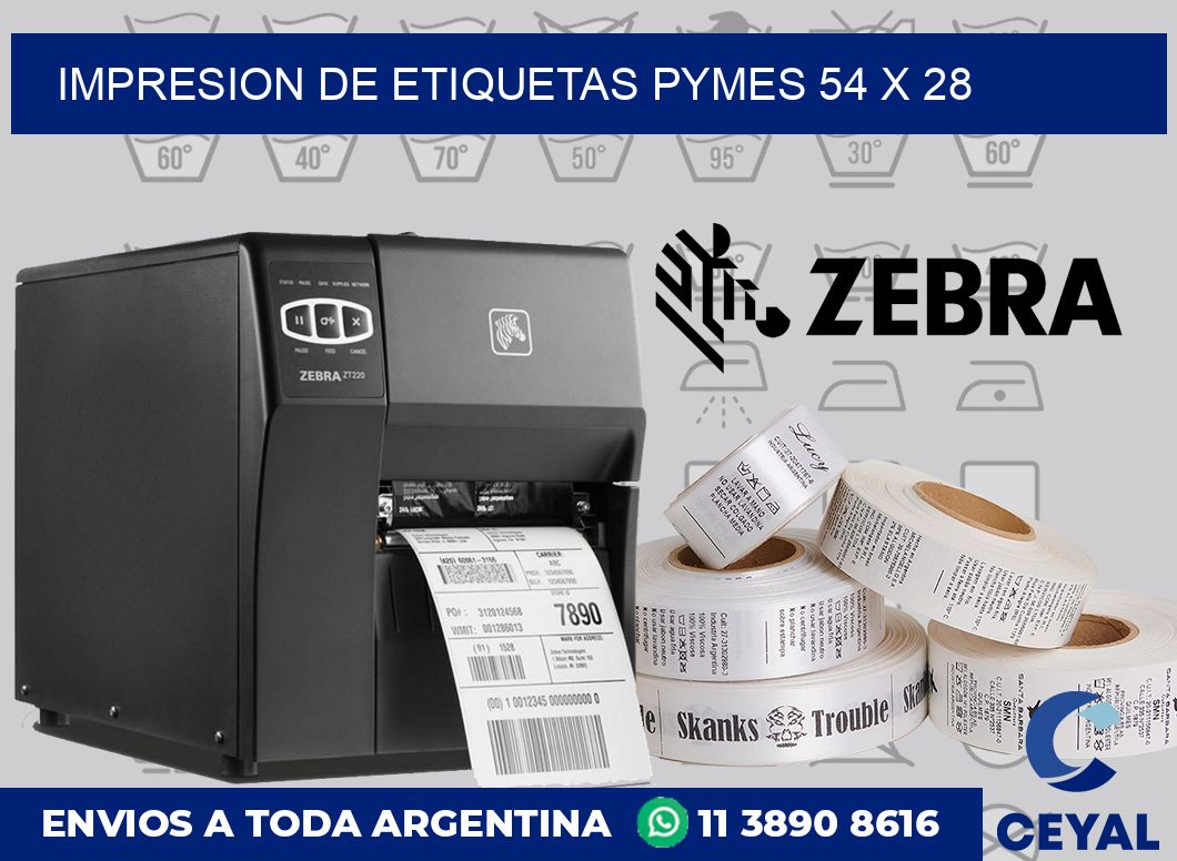 Impresion de etiquetas pymes 54 x 28