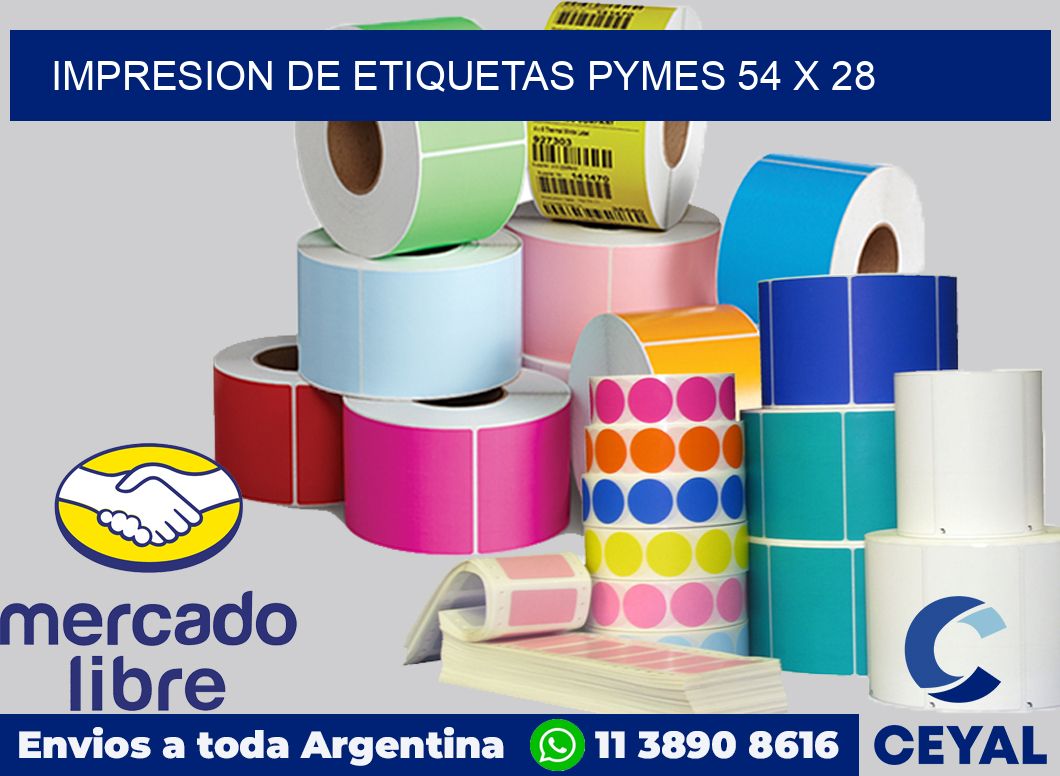 Impresion de etiquetas pymes 54 x 28