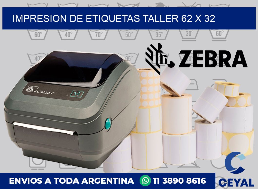 Impresion de etiquetas taller 62 x 32