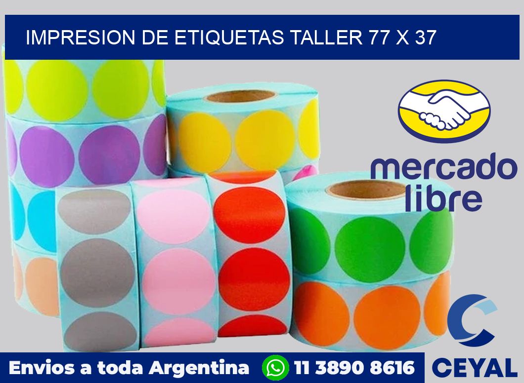 Impresion de etiquetas taller 77 x 37