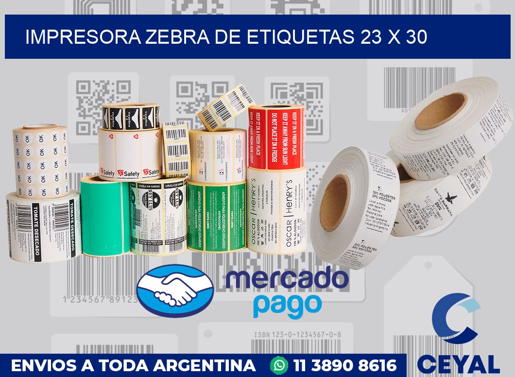 Impresora Zebra de etiquetas 23 x 30