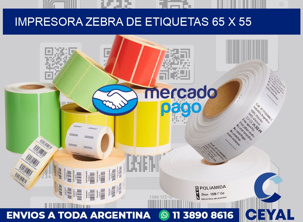 Impresora Zebra de etiquetas 65 x 55