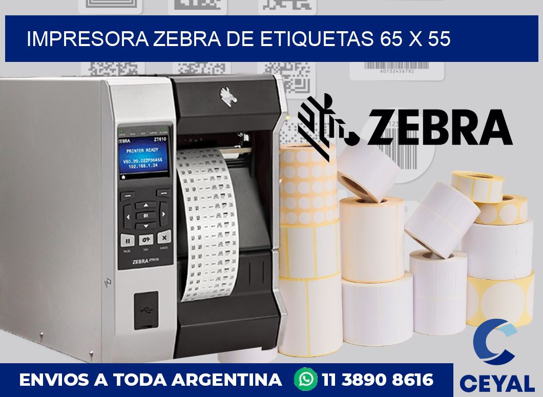 Impresora Zebra de etiquetas 65 x 55