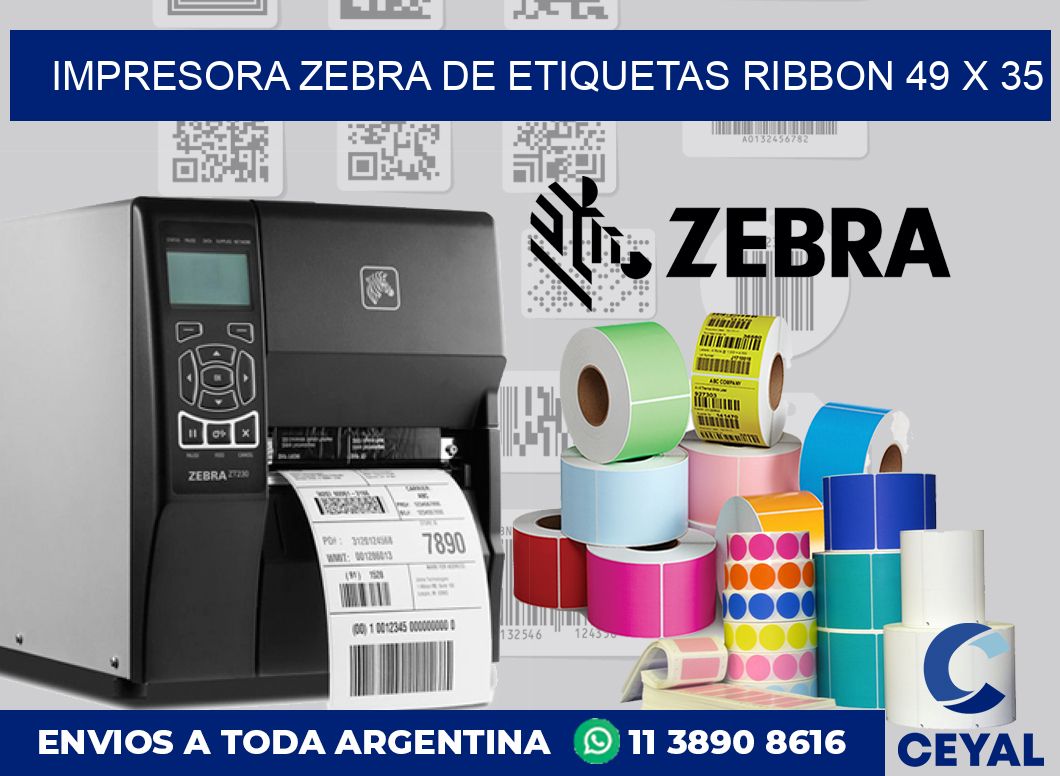 Impresora Zebra de etiquetas ribbon 49 x 35