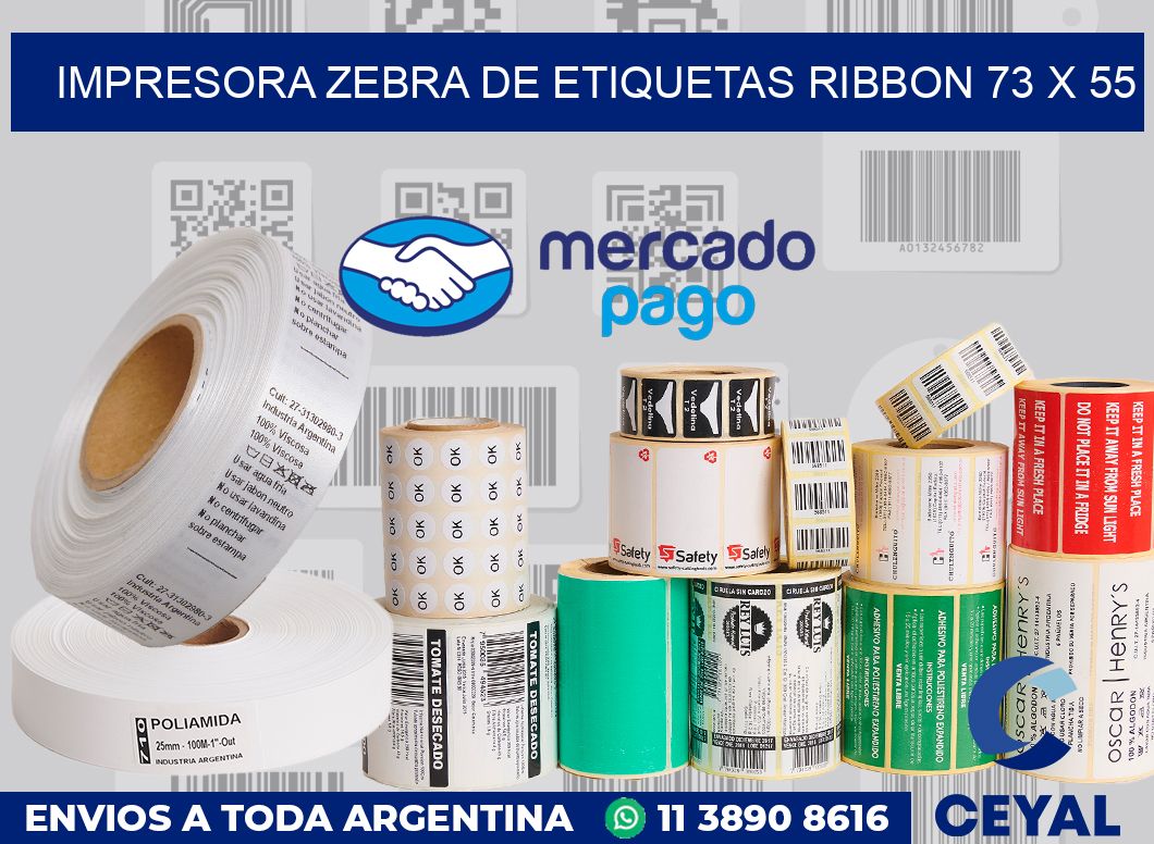 Impresora Zebra de etiquetas ribbon 73 x 55