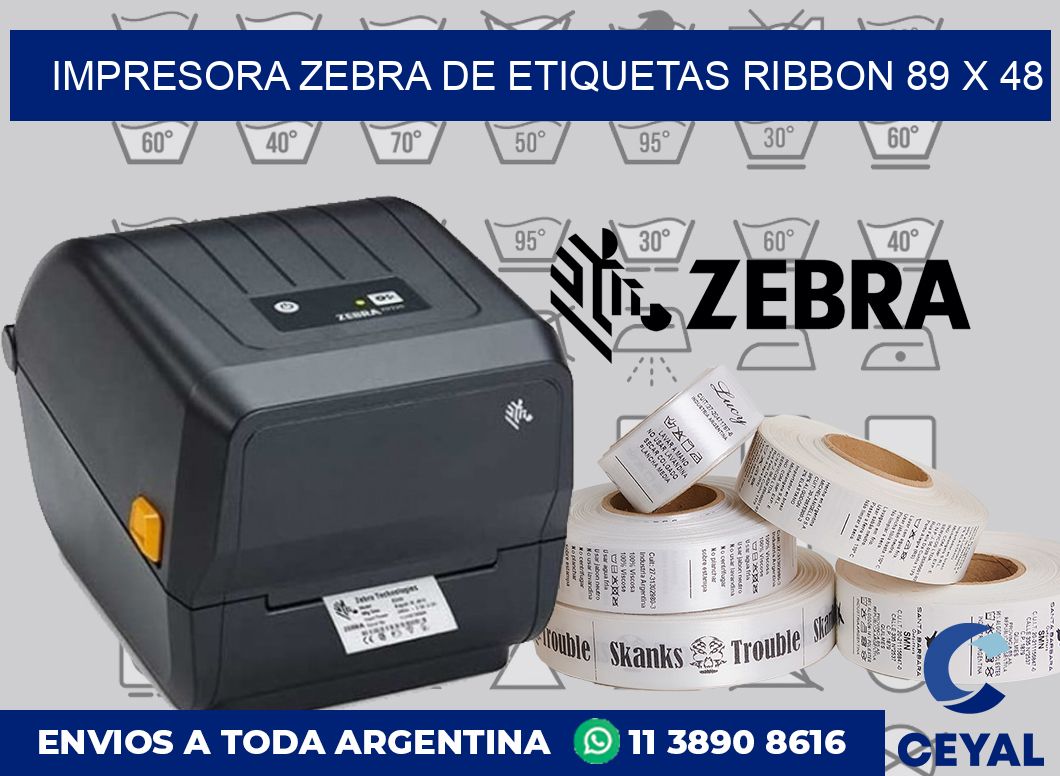 Impresora Zebra de etiquetas ribbon 89 x 48
