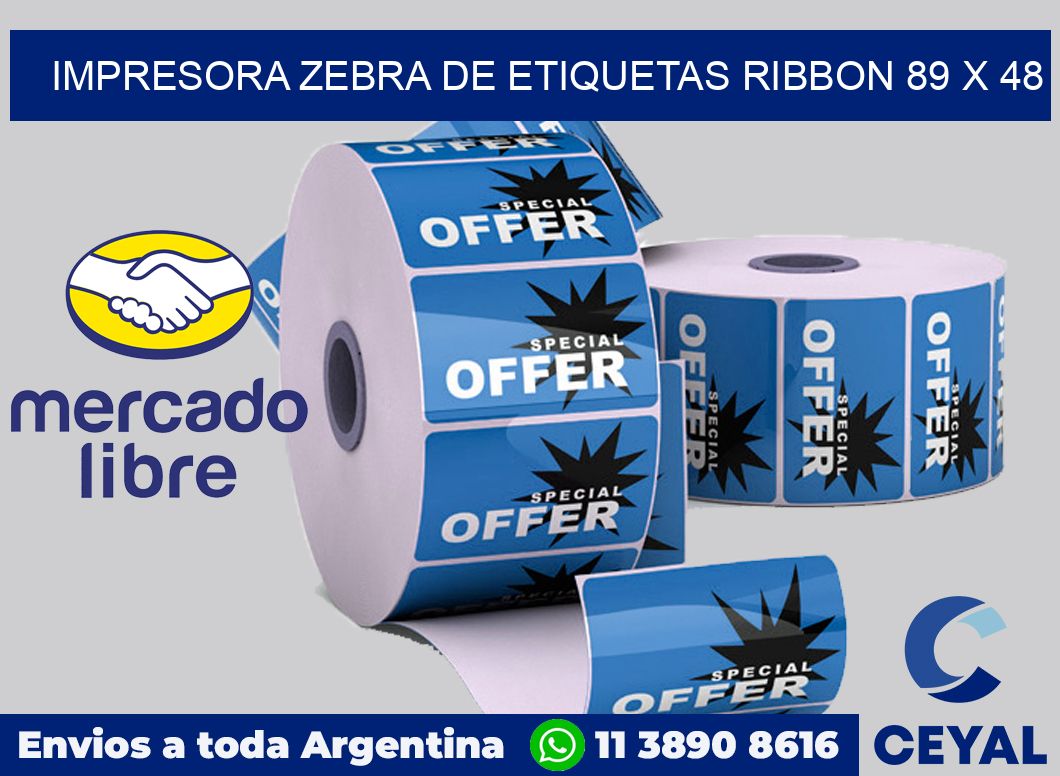 Impresora Zebra de etiquetas ribbon 89 x 48
