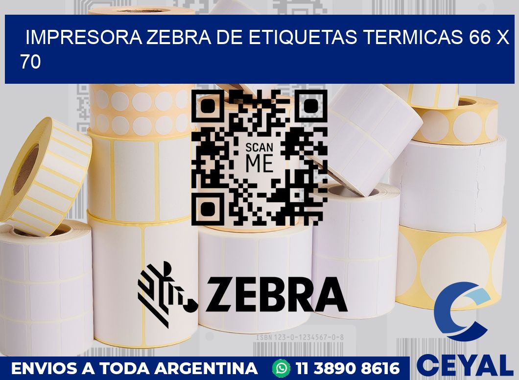 Impresora Zebra de etiquetas termicas 66 x 70