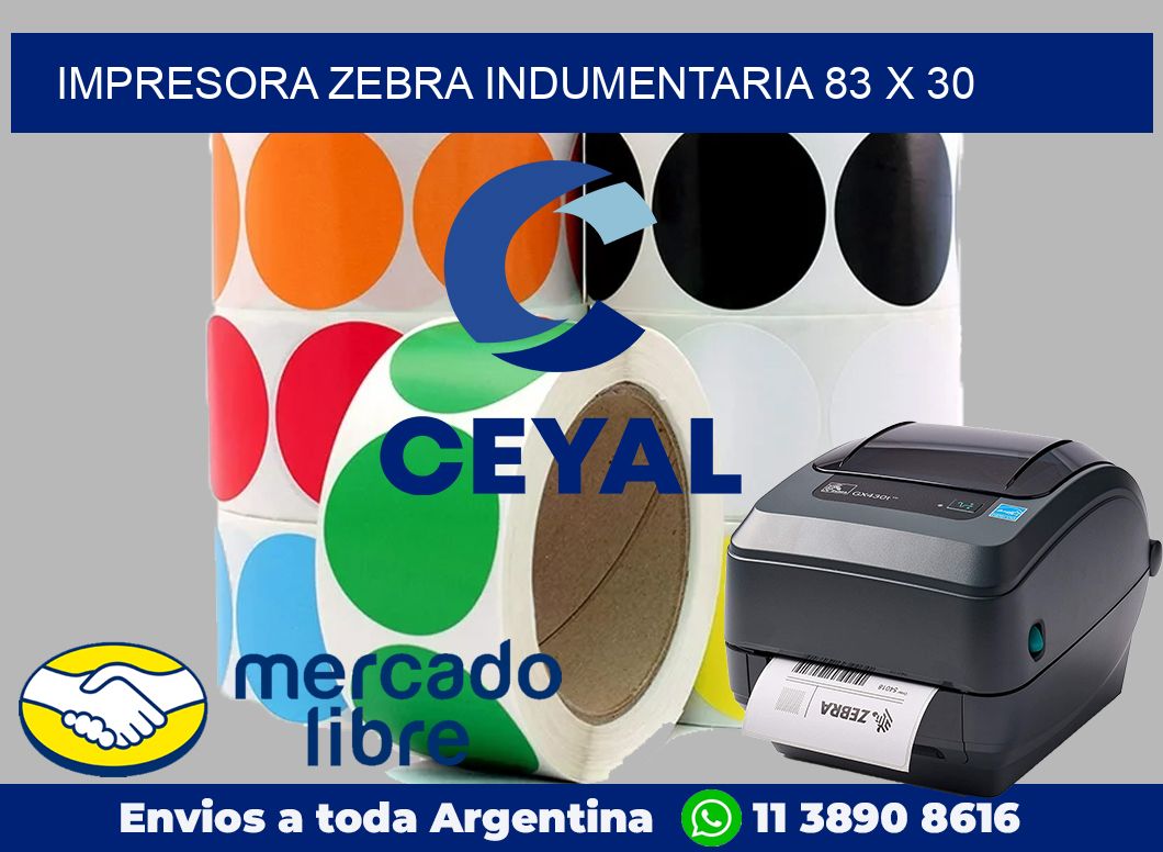 Impresora Zebra indumentaria 83 x 30